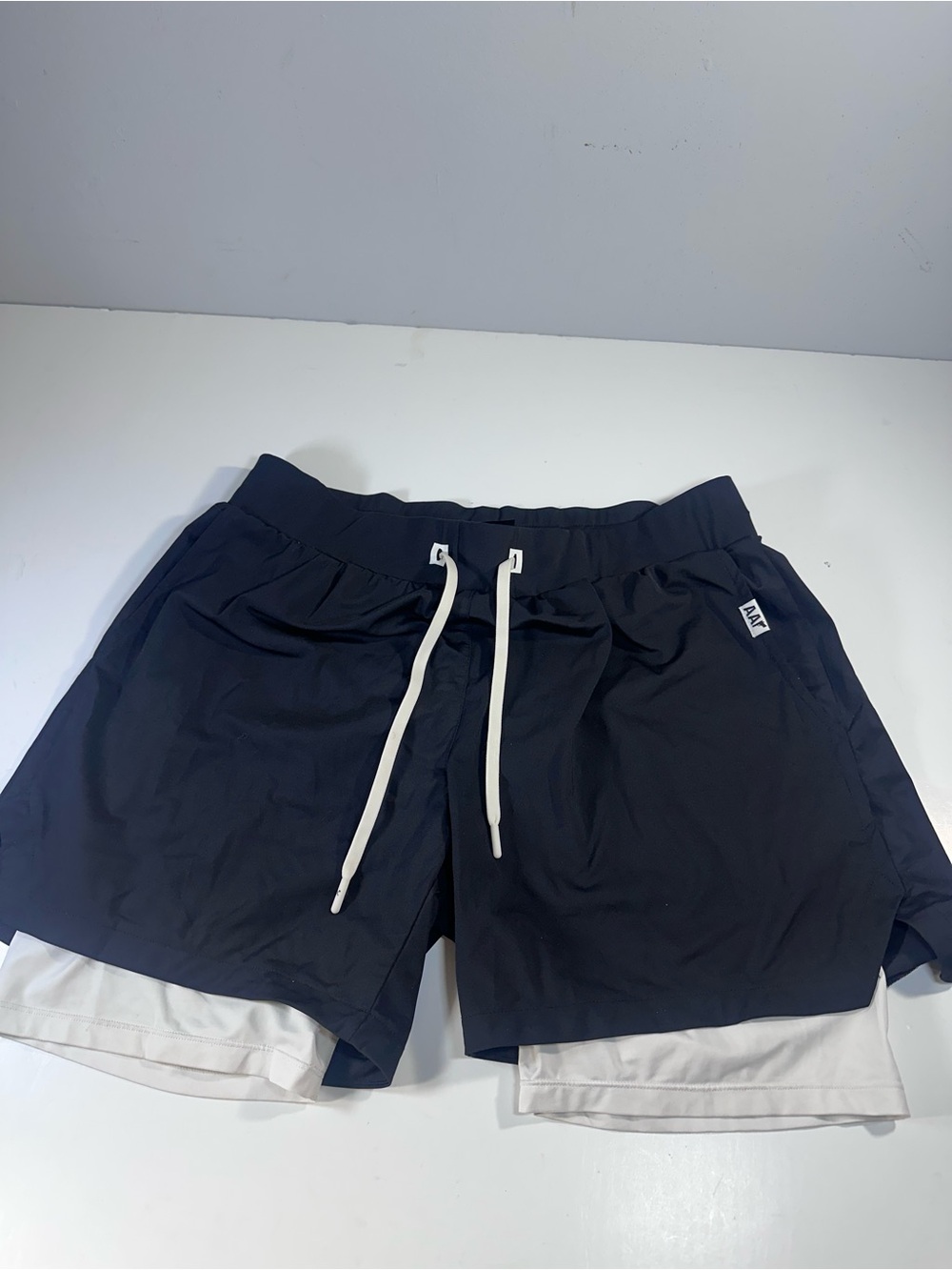 AAR All American Roughnecks Men’s XL Black Lined Athletic Shorts